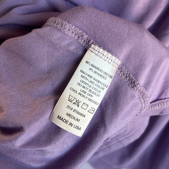 moe & arrow solid purple tank top-purple M Bamboo - Picture 5 of 5
